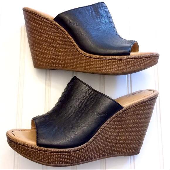 slip on platform wedges